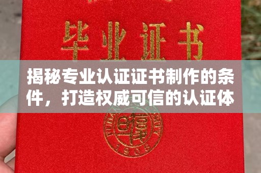 金昌揭秘专业认证证书制作的条件，打造权威可信的认证体系